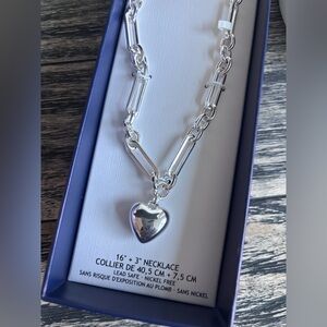 House of Harlow 1960 Silver Heart Necklace